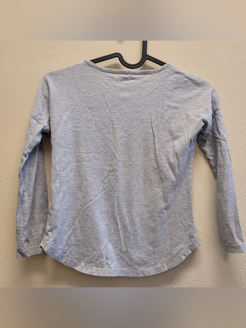 Gymboree Light Gray Long Sleeve Tee with Kitty Accents Size 6
